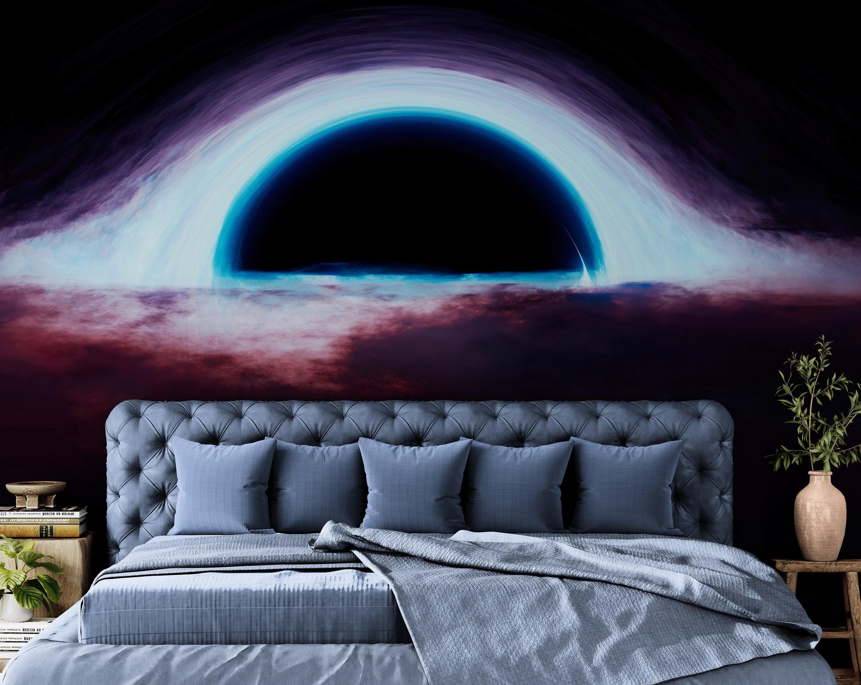 Black Hole Wall Mural – Interstellar Space Sci-Fi Wallpaper. #6919