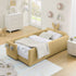 Cute Rabbit Ear Upholstered Platform Bed Frame With Safety Rail