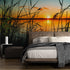 Lakeside Retreat with Sunset Over Lake Wallpaper Mural. #6920
