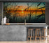 Lakeside Retreat with Sunset Over Lake Wallpaper Mural. #6920