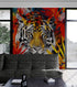 Glamour Chic Colorful Jungle Tiger Wall Mural. #6926