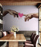 Pink Wallpaper Mural. Creation of Adam Wall Mural. Michelangelo Sistine Chapel. #6931