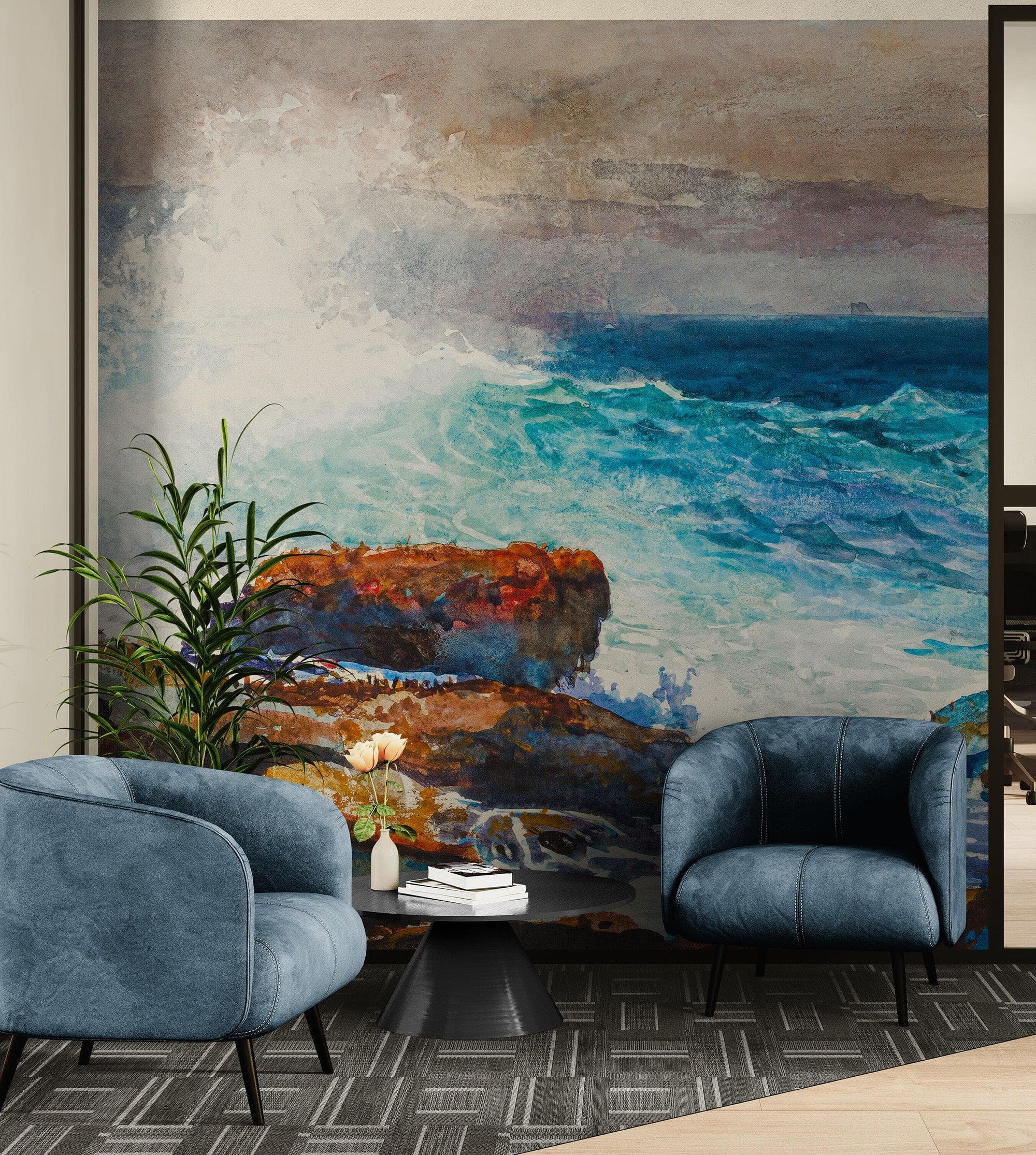 Incoming Tide by Winslow Homer Wall Mural. #6946