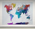 World Map Watercolor Wallpaper – Color Splash Wall Mural. #6947