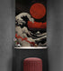 Red Great Wave off Kanagawa Wall Mural. Urban Decor. #6949