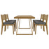 U_Style Multi-Person Outdoor Acacia Wood Dining Table and Chair Set