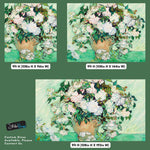 Vincent Van Gogh White Flowers in Vase Wall Mural. #6960