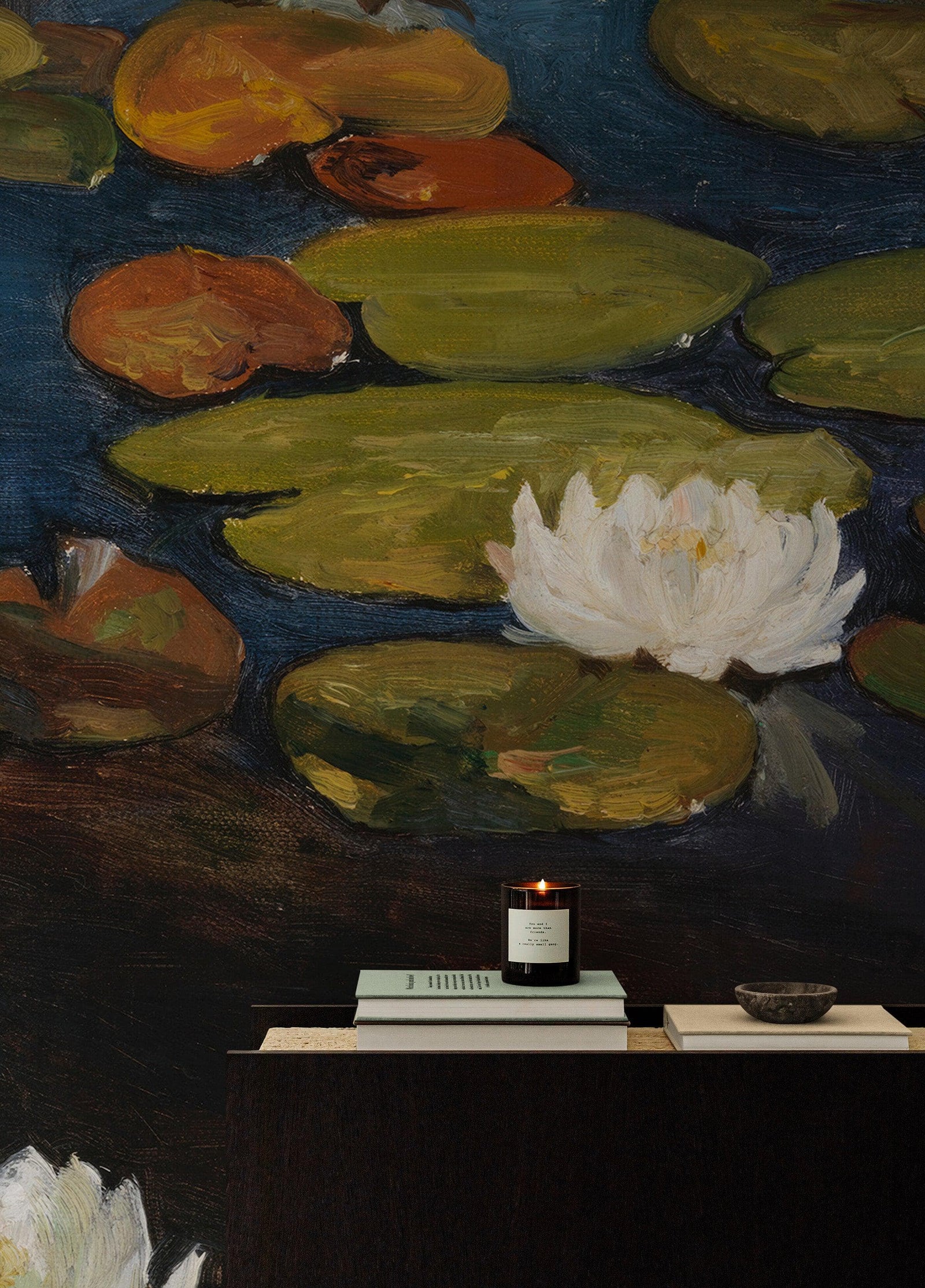 Albert Edelfelt Water Lilies Painting Wallpaper Mural. #6963