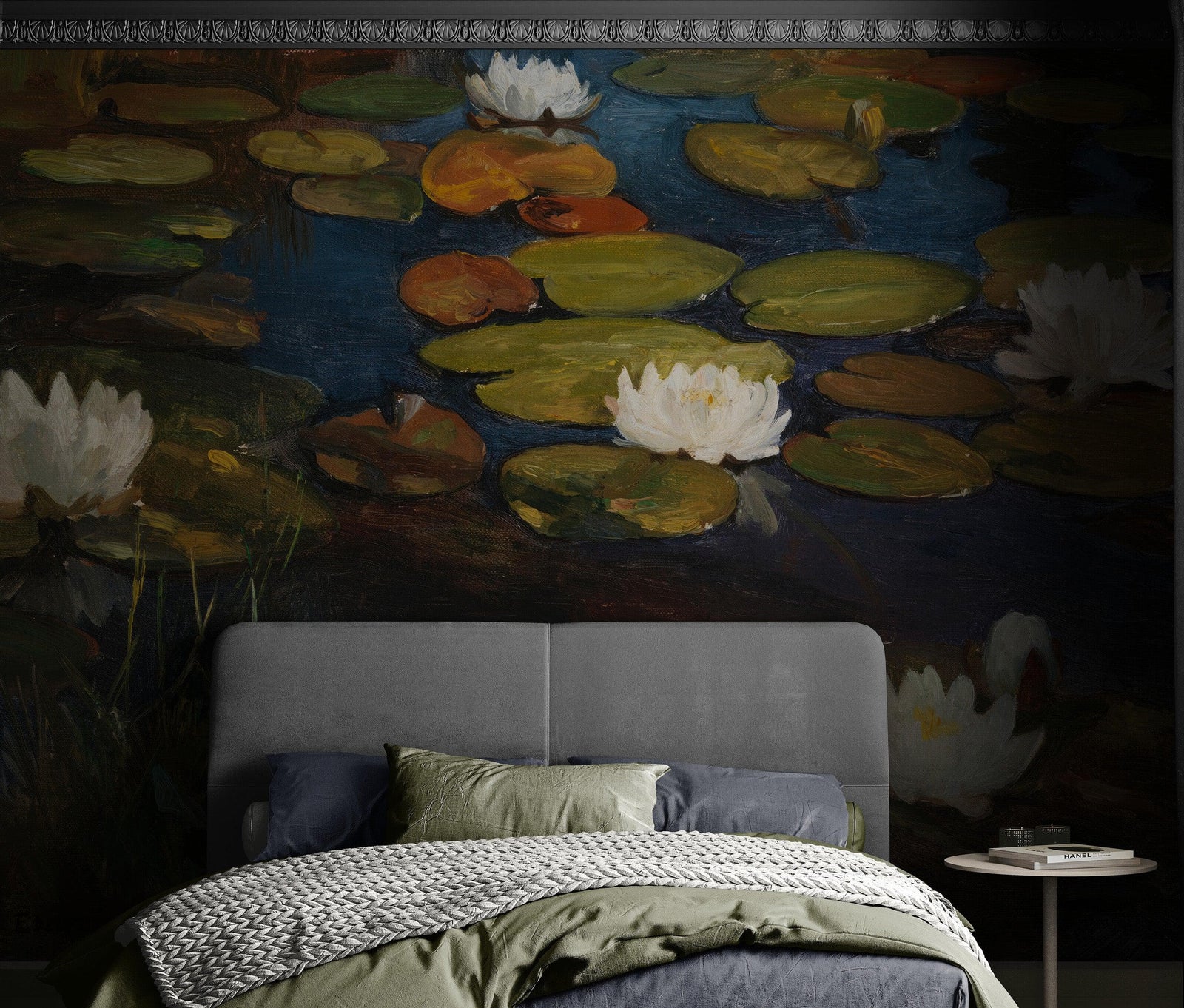 Albert Edelfelt Water Lilies Painting Wallpaper Mural. #6963