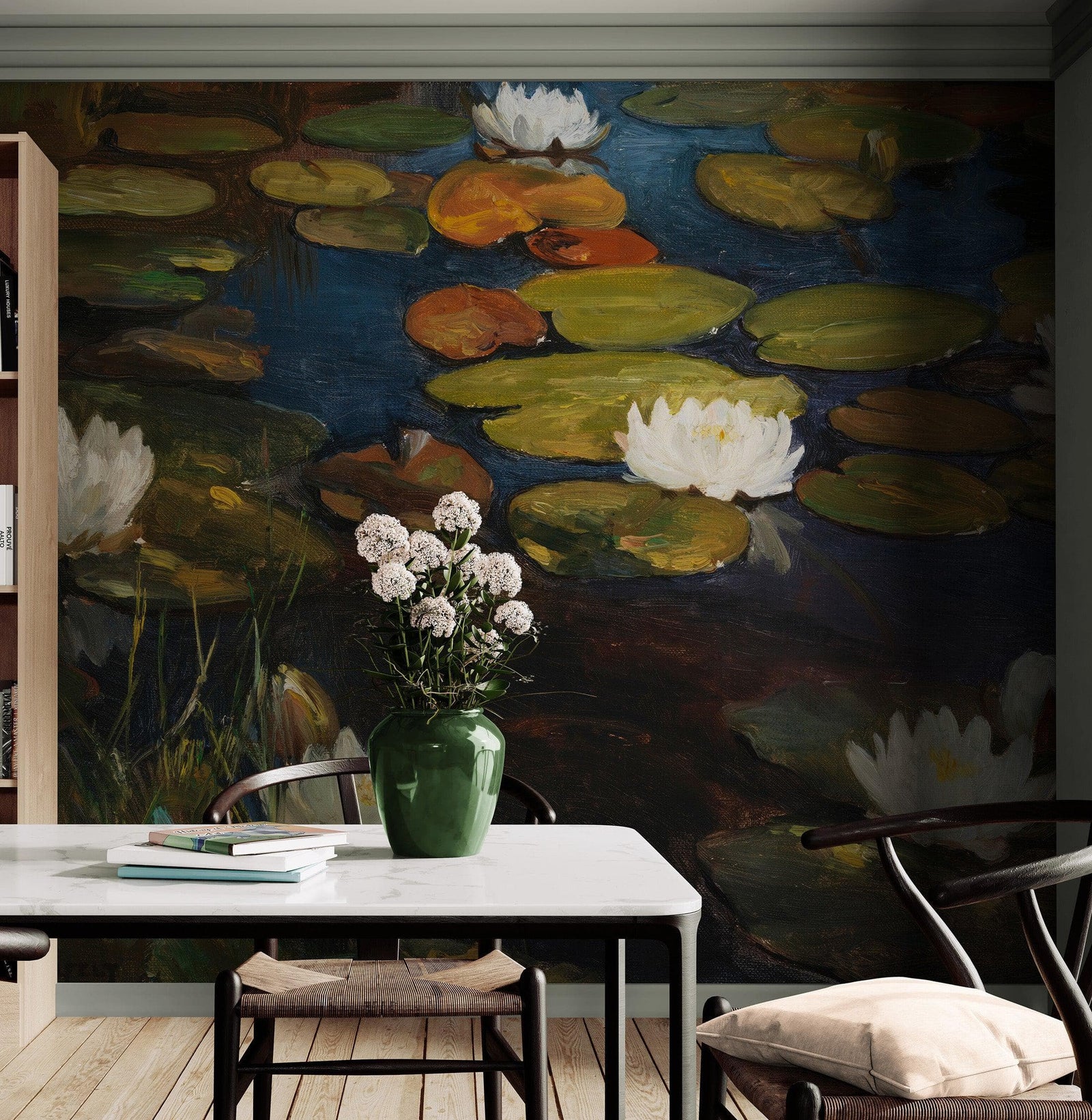 Albert Edelfelt Water Lilies Painting Wallpaper Mural. #6963