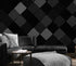 Modern Black and White Polka Dot Peel and Stick Wall Mural. #6964