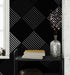 Modern Black and White Polka Dot Peel and Stick Wall Mural. #6964