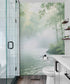 Foggy Bamboo Forest River Wallpaper Mural. #6986