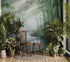 Foggy Bamboo Forest River Wallpaper Mural. #6986