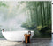 Foggy Bamboo Forest River Wallpaper Mural. #6986