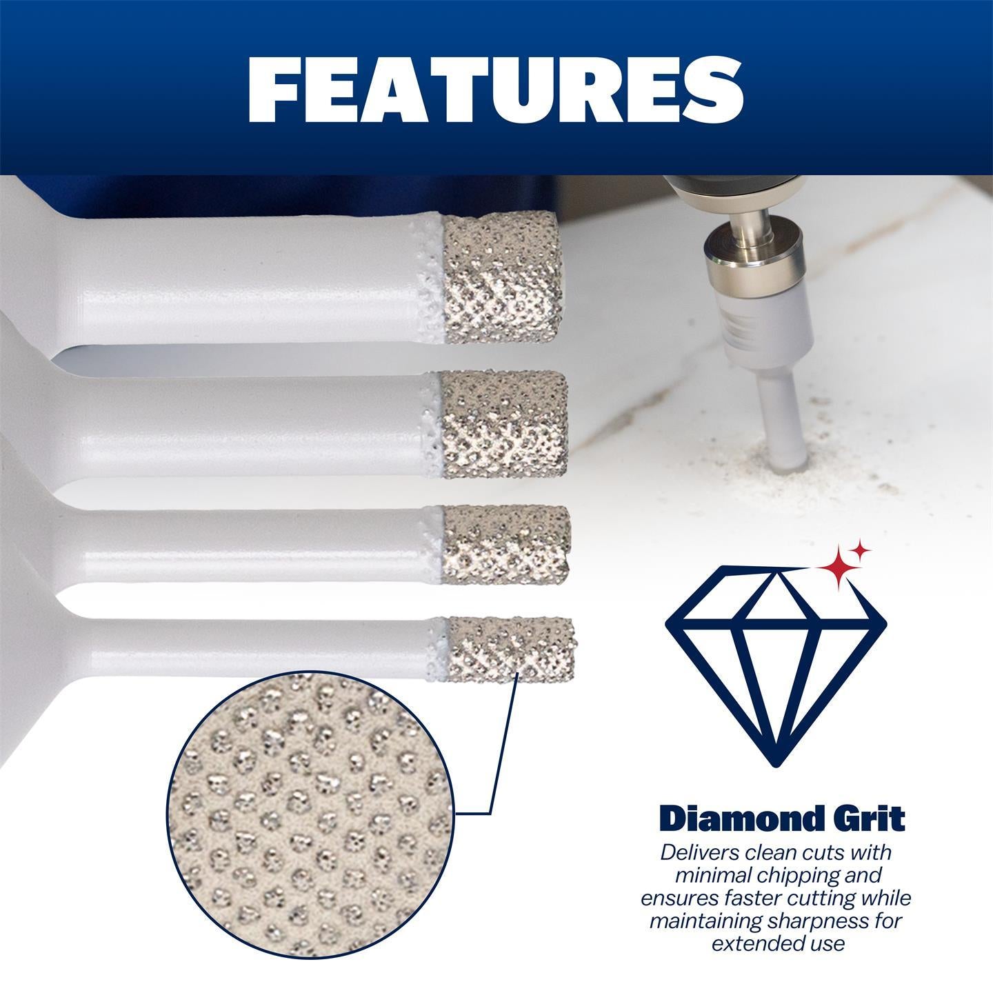 Arranged Diamond Tools Fixture Kit - Hole Saw Bits