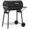 Outsunny 30' Portable Barrel Charcoal BBQ Grill Steel Outdoor Smoker