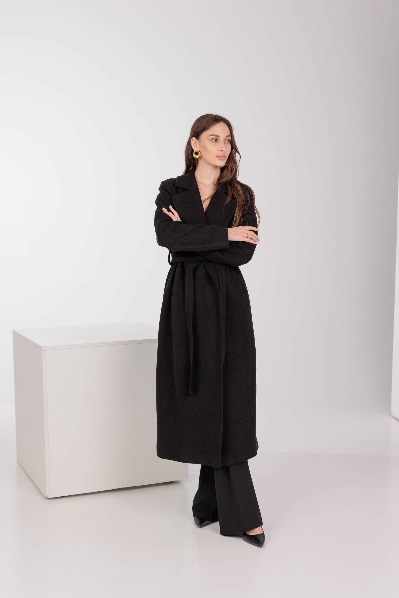 Pre-Order. Re-Stock Ships February 2026. Astoria Classic Wraparound Wool Blend Overcoat