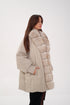 Genuine Polar Fox Boucle Down Coat