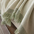 Soft Chenille Tassel Trim Sectional Sofa Protector Couch Covers for Cats Cozy Blanket Sofa Throws