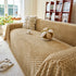 Thick Plush Non-Slip Sofa Throw Cover, Warm Soft Faux Fur Couch Protector for Winter