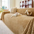 Thick Plush Non-Slip Sofa Throw Cover, Warm Soft Faux Fur Couch Protector for Winter