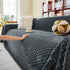 Thick Plush Non-Slip Sofa Throw Cover, Warm Soft Faux Fur Couch Protector for Winter