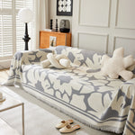 Chenille Floral Soft Thick Reversible Blanket Covers for Couch, Couch Protector Blanket Cover Sofa