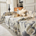 Chenille Floral Soft Thick Reversible Blanket Covers for Couch, Couch Protector Blanket Cover Sofa