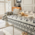 Boho Geometric Chenille Throw Sofa Cover Soft Textured Decorative Couch Blanket