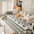 Boho Geometric Chenille Throw Sofa Cover Soft Textured Decorative Couch Blanket