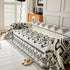 Boho Geometric Chenille Throw Sofa Cover Soft Textured Decorative Couch Blanket