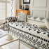Boho Geometric Chenille Throw Sofa Cover Soft Textured Decorative Couch Blanket