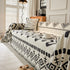 Boho Geometric Chenille Throw Sofa Cover Soft Textured Decorative Couch Blanket