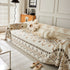 Boho Geometric Chenille Throw Sofa Cover Soft Textured Decorative Couch Blanket