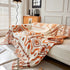 Boho Geometric Chenille Throw Sofa Cover Soft Textured Decorative Couch Blanket