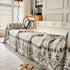 Boho Geometric Chenille Throw Sofa Cover Soft Textured Decorative Couch Blanket