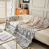 Boho Geometric Chenille Throw Sofa Cover Soft Textured Decorative Couch Blanket