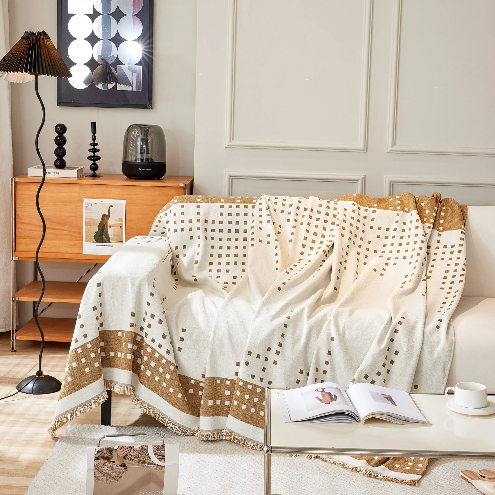 Reversible Chenille Sofa Covers for Pets, Large Throw Blanket for Couch, Blanket on The Sofa