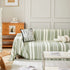 Striped Chenille Sofa Slipcover Throw, Soft Thick Washable Couch Cover Blanket