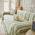 Striped Chenille Sofa Slipcover Throw, Soft Thick Washable Couch Cover Blanket