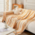 Striped Chenille Sofa Slipcover Throw, Soft Thick Washable Couch Cover Blanket