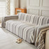 Striped Chenille Sofa Slipcover Throw, Soft Thick Washable Couch Cover Blanket