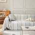 Striped Chenille Sofa Slipcover Throw, Soft Thick Washable Couch Cover Blanket