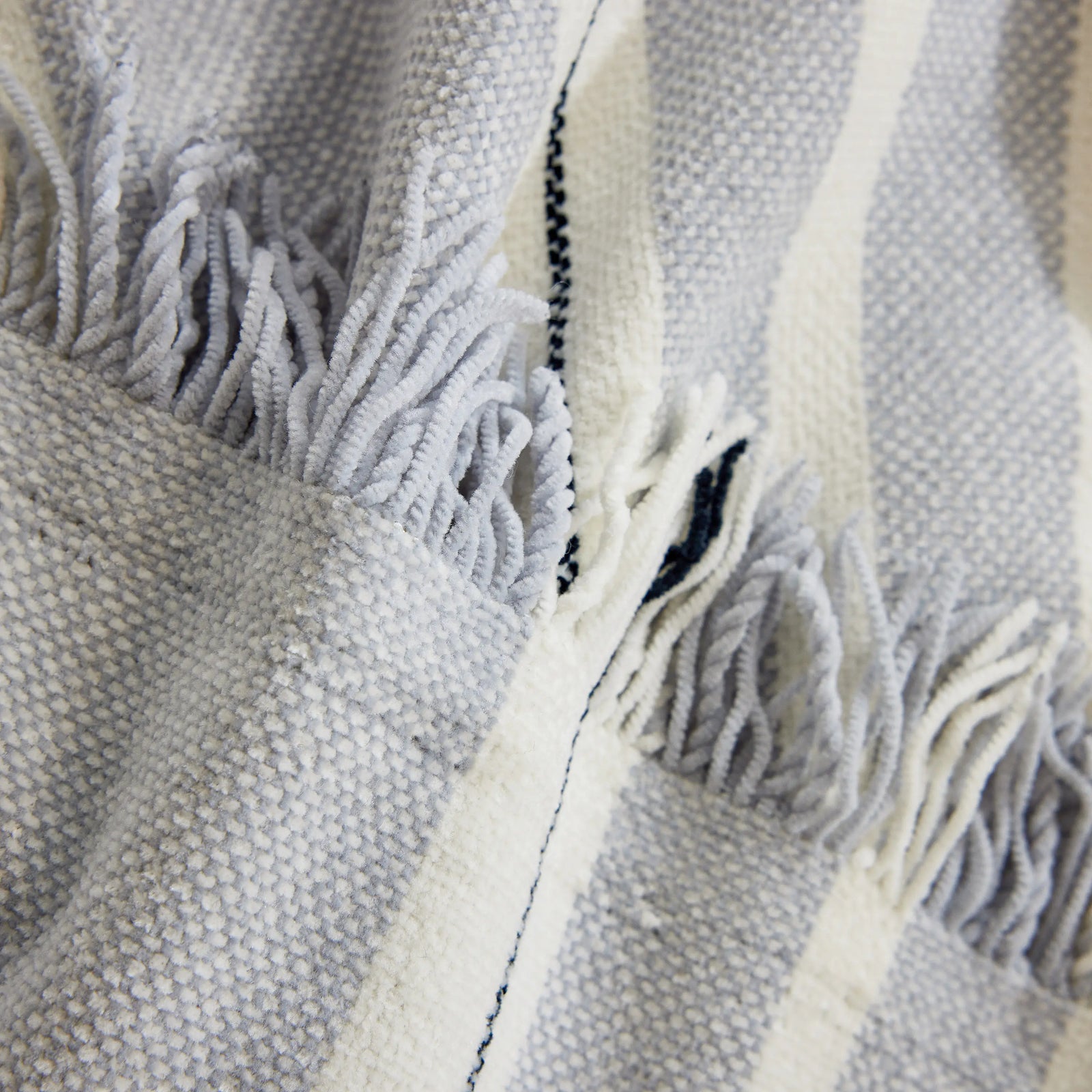 Striped Chenille Sofa Slipcover Throw, Soft Thick Washable Couch Cover Blanket