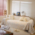 Decorative Plush Textured Woven Sofa Cover Throw, Cozy Soft Couch Protector Blanket