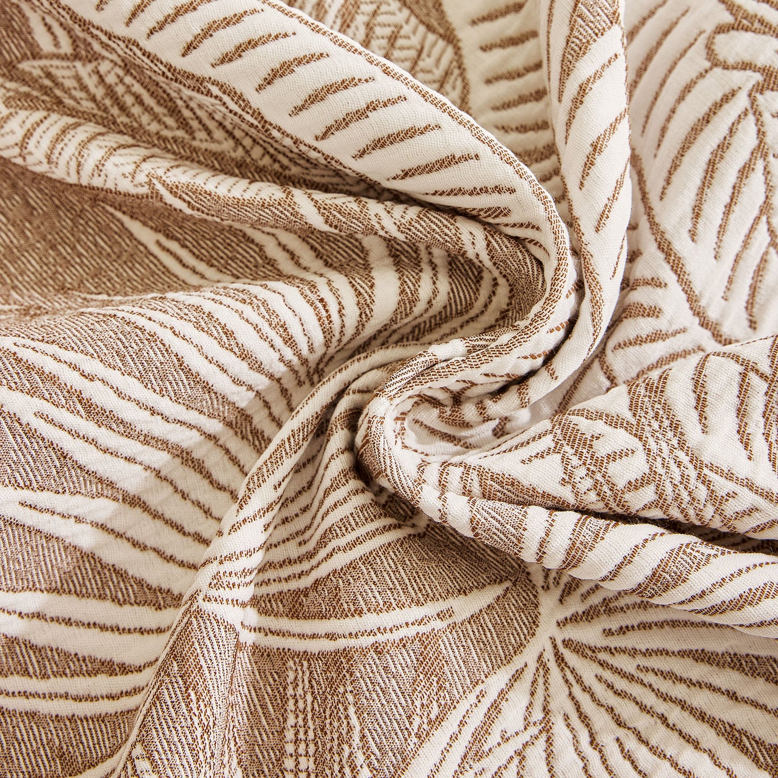 Tropical Botanical Leaf Texture Furniture Protector Blanket Soft Breathable Sofa Cover