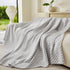 Three Layer Woven Soft Breathable Sofa Cover Blanket, Textured Chevron Couch Cover