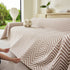 Three Layer Woven Soft Breathable Sofa Cover Blanket, Textured Chevron Couch Cover