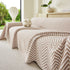 Three Layer Woven Soft Breathable Sofa Cover Blanket, Textured Chevron Couch Cover